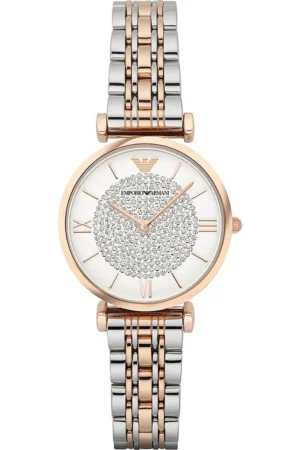 Emporio Armani Women’s Retro Two-Tone Stainless Steel Quartz Watch AR1926